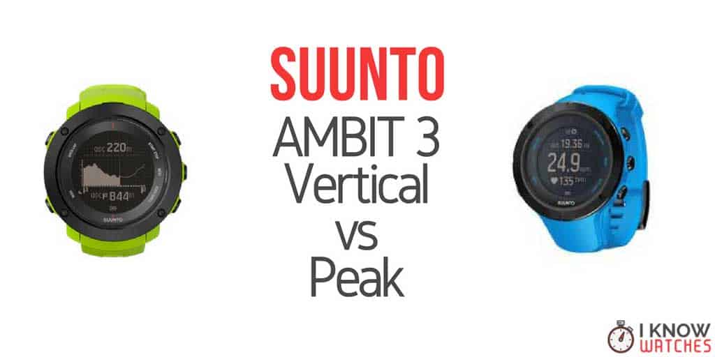 suunto ambit3 vertical vs peak