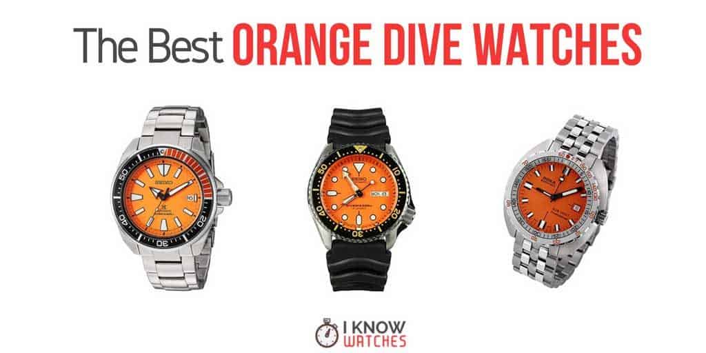 seiko orange face dive watch