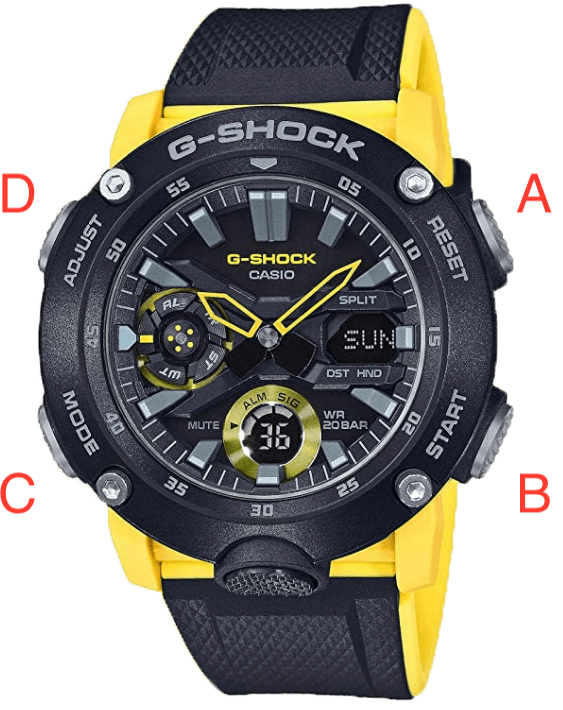 G shock adjust hot sale time analog