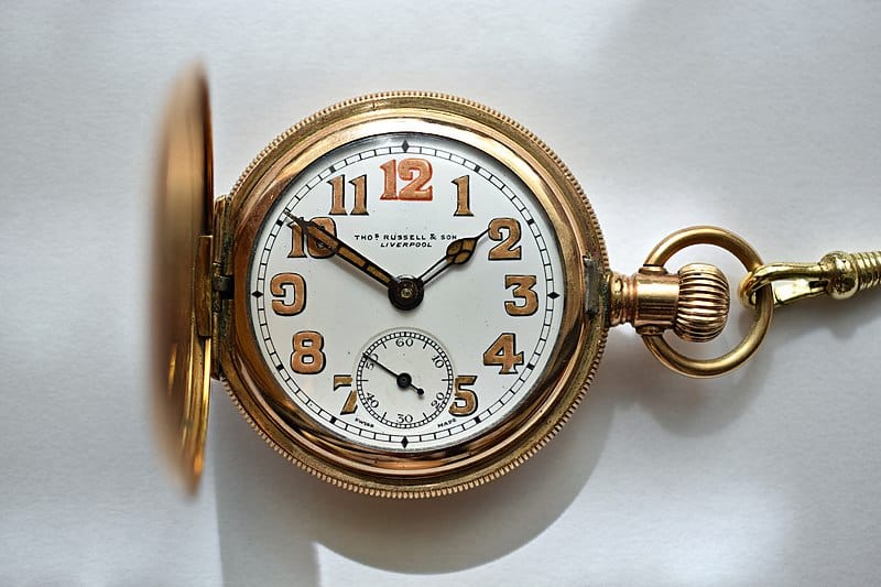 sub-dial seconds on a pocket watch