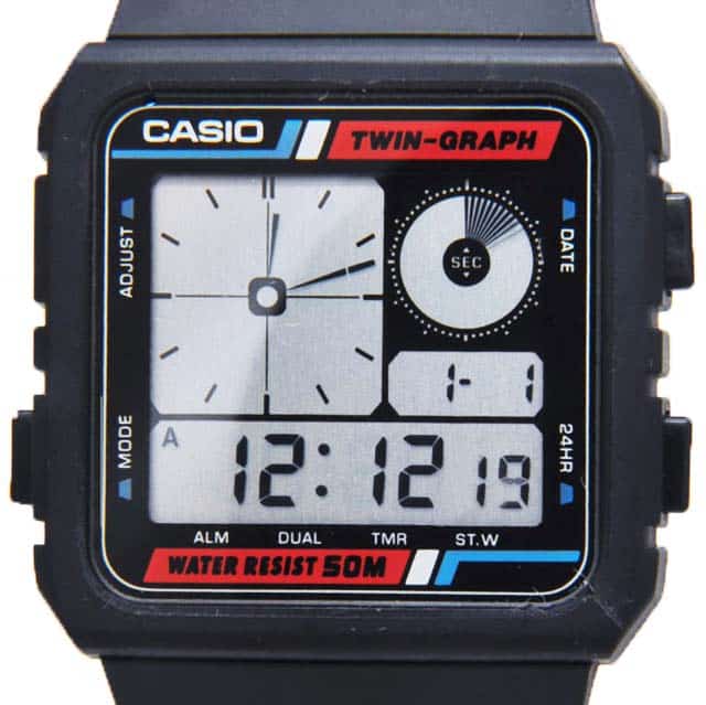 Casio AE-20W Twin Graph Dial