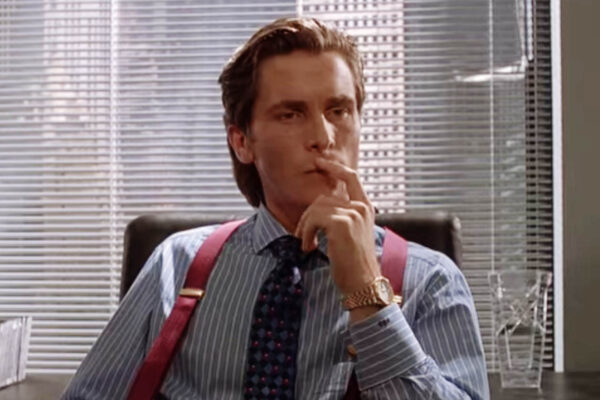 Christian Bale Wearing a rolex in american psycho