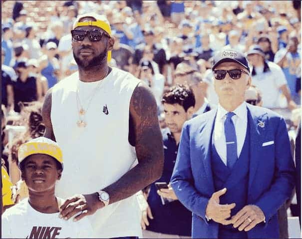 LeBron James wearing a Rolex Sky-Dweller