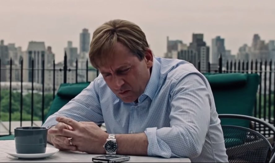 A photo of Steve Carell spotted wearing the Rolex Submariner Ref. 116610LN watch.